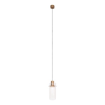MAXLIGHT P0531 - LED-kattokruunu johdossa SIGNATURE LED/8W/230V halkaisija 15 cm messinki/läpinäkyvä