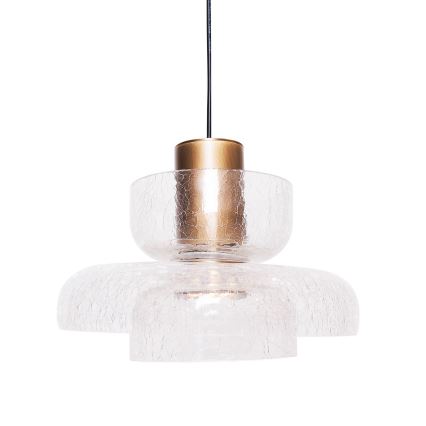 MAXLIGHT P0532 - LED-kattokruunu johdossa SIGNATURE LED/8W/230V halkaisija 22 cm messinki/läpinäkyvä