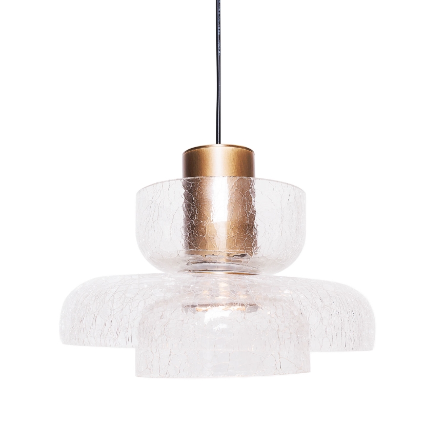 MAXLIGHT P0532 - LED-kattokruunu johdossa SIGNATURE LED/8W/230V halkaisija 22 cm messinki/läpinäkyvä