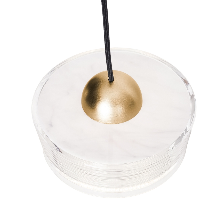 MAXLIGHT P0542 - LED-kattokruunu johdossa LIPARI LED/6W/230V halkaisija 16 cm läpinäkyvä