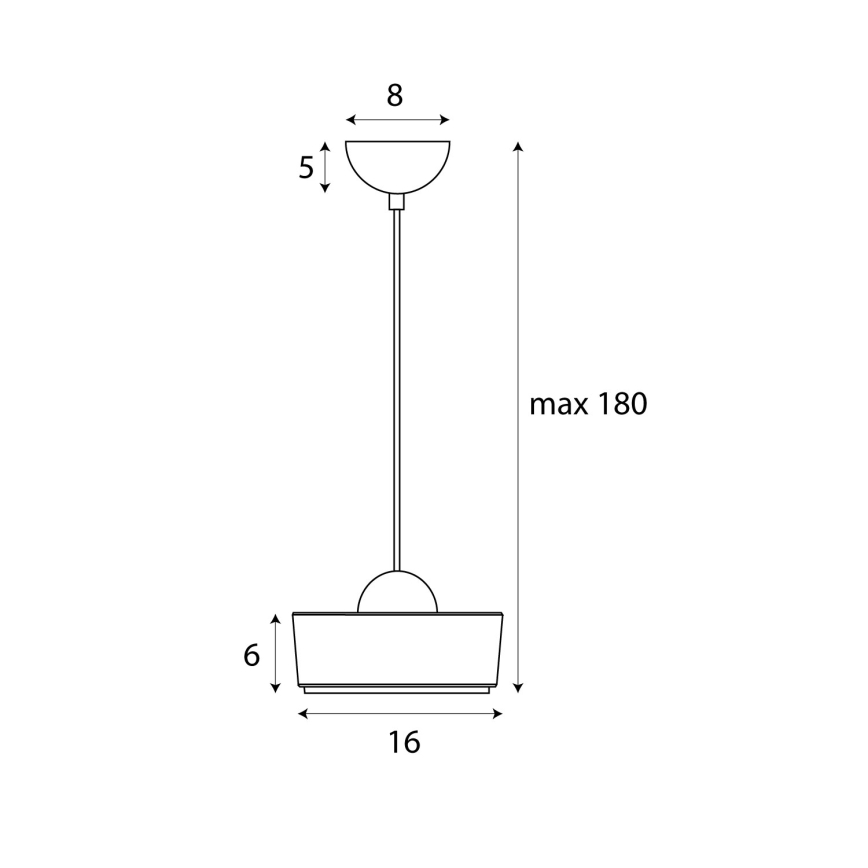 MAXLIGHT P0542 - LED-kattokruunu johdossa LIPARI LED/6W/230V halkaisija 16 cm läpinäkyvä