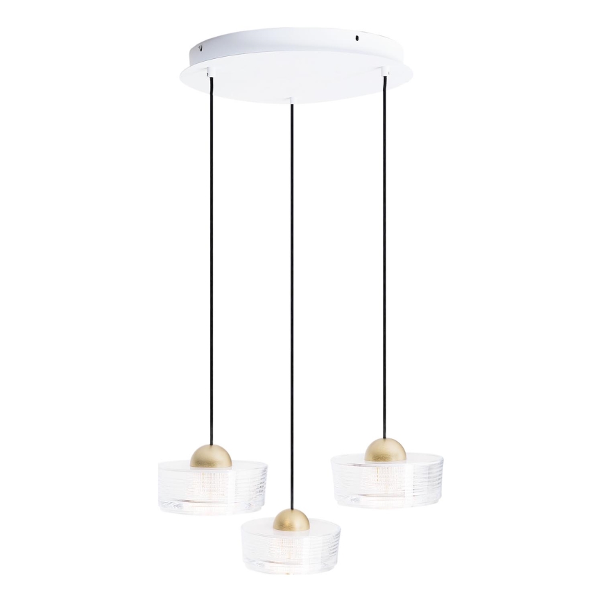 MAXLIGHT P0543 - LED-kattokruunu johdossa LIPARI LED/22W/230V halkaisija 35 cm läpinäkyvä