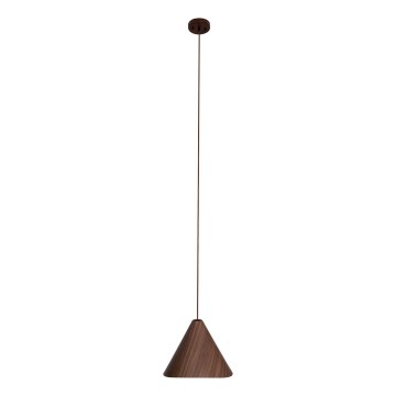MAXLIGHT P0548 - Kattokruunu johdossa SAKURA 1xE27/60W/230V halkaisija 33,5 cm saksanpähkinä
