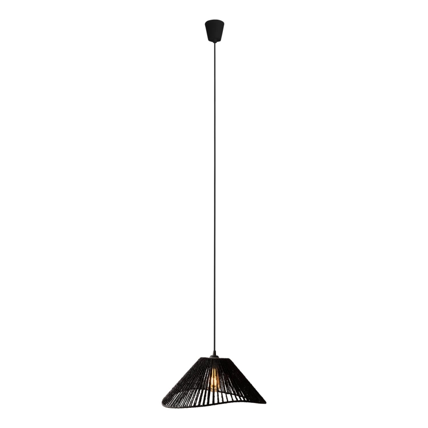 MAXLIGHT P0579 - Kattokruunu johdossa AMALFI 1xE27/15W/230V halkaisija 45 cm musta