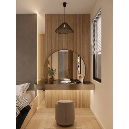 MAXLIGHT P0579 - Kattokruunu johdossa AMALFI 1xE27/15W/230V halkaisija 45 cm musta