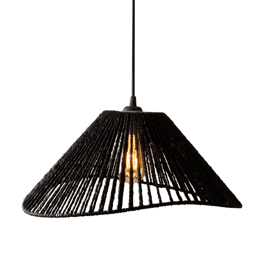 MAXLIGHT P0579 - Kattokruunu johdossa AMALFI 1xE27/15W/230V halkaisija 45 cm musta