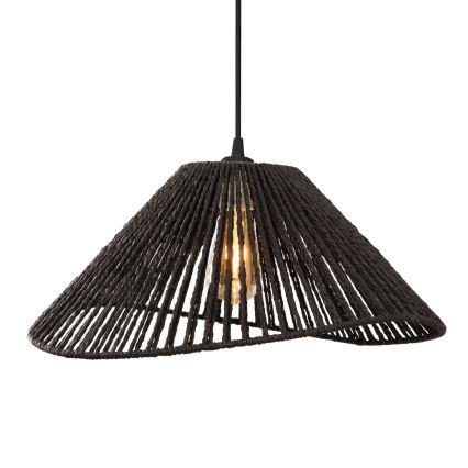 MAXLIGHT P0579 - Kattokruunu johdossa AMALFI 1xE27/15W/230V halkaisija 45 cm musta