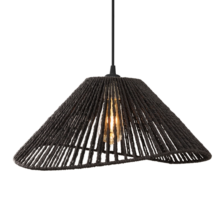 MAXLIGHT P0579 - Kattokruunu johdossa AMALFI 1xE27/15W/230V halkaisija 45 cm musta