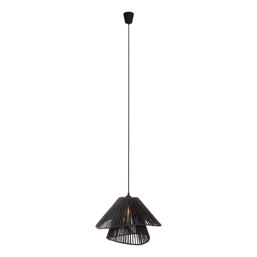 MAXLIGHT P0580 - Kattokruunu johdossa AMALFI 1xE27/15W/230V halkaisija 45 cm musta