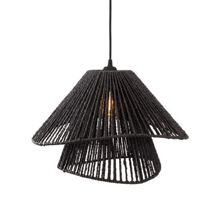 MAXLIGHT P0580 - Kattokruunu johdossa AMALFI 1xE27/15W/230V halkaisija 45 cm musta