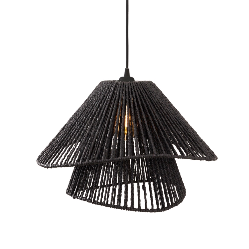 MAXLIGHT P0580 - Kattokruunu johdossa AMALFI 1xE27/15W/230V halkaisija 45 cm musta