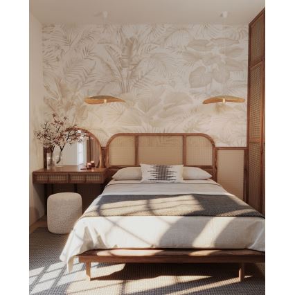 MAXLIGHT P0581 - Kattokruunu johdossa NAP 1xE27/15W/230V halkaisija 60 cm beige