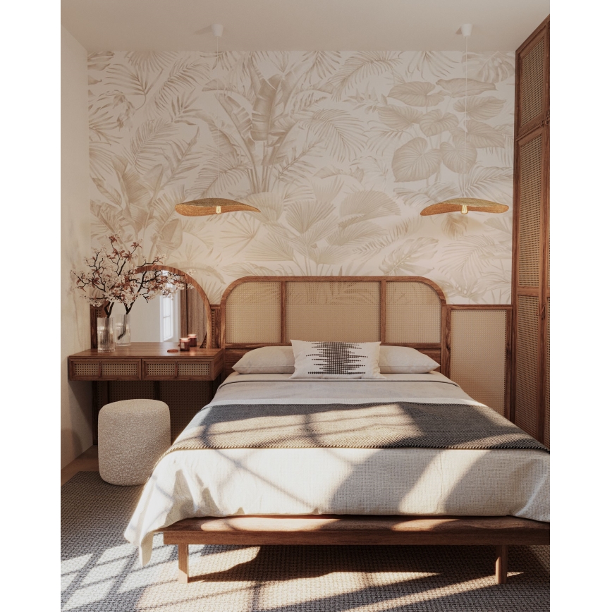 MAXLIGHT P0581 - Kattokruunu johdossa NAP 1xE27/15W/230V halkaisija 60 cm beige