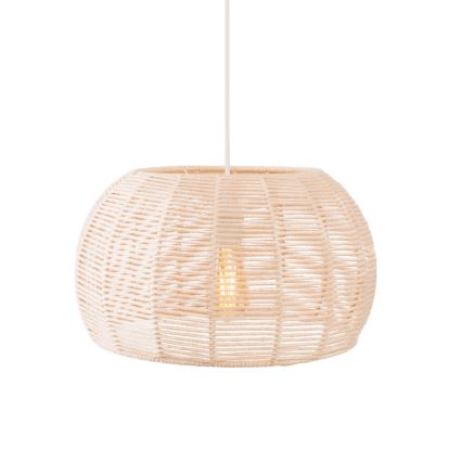 MAXLIGHT P0583 - Kattokruunu johdossa PRASLIN 1xE27/15W/230V halkaisija 39 cm beige