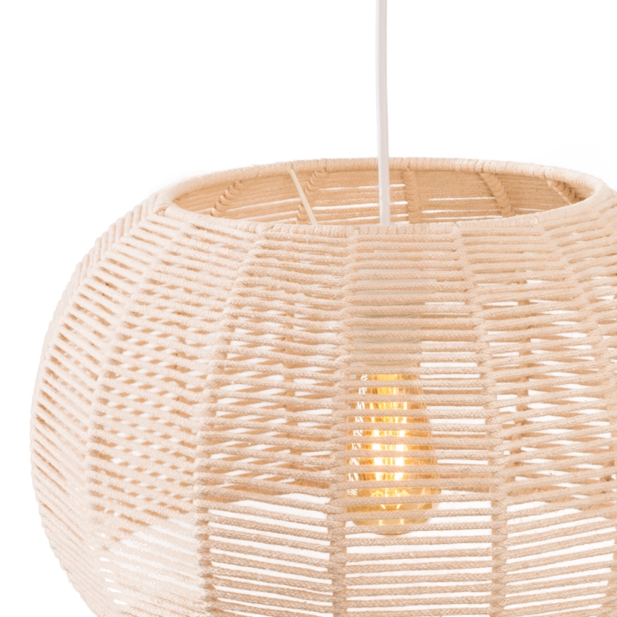 MAXLIGHT P0583 - Kattokruunu johdossa PRASLIN 1xE27/15W/230V halkaisija 39 cm beige