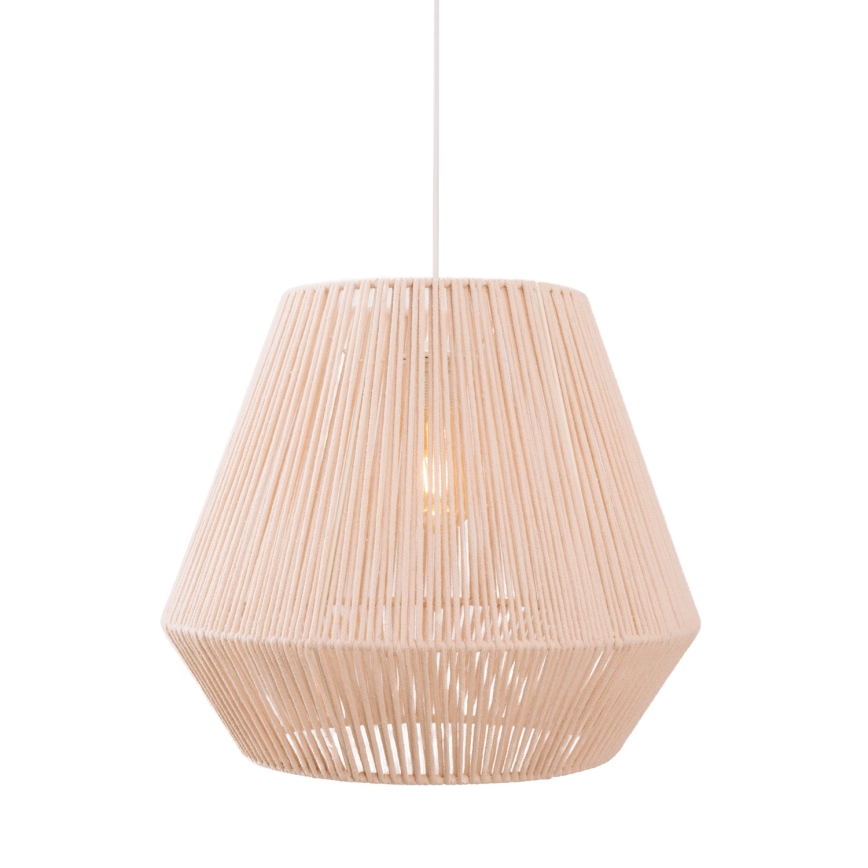 MAXLIGHT P0584 - Kattokruunu johdossa PRASLIN 1xE27/15W/230V halkaisija 44 cm beige