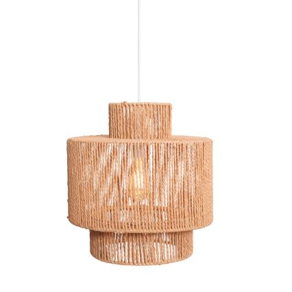 MAXLIGHT P0586 - Kattokruunu johdossa LABRIZ 1xE27/15W/230V halkaisija 35 cm beige