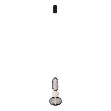 MAXLIGHT P0591 - LED-kattokruunu johdossa BORA LED/10W/230V halkaisija 22 cm valkoinen/musta