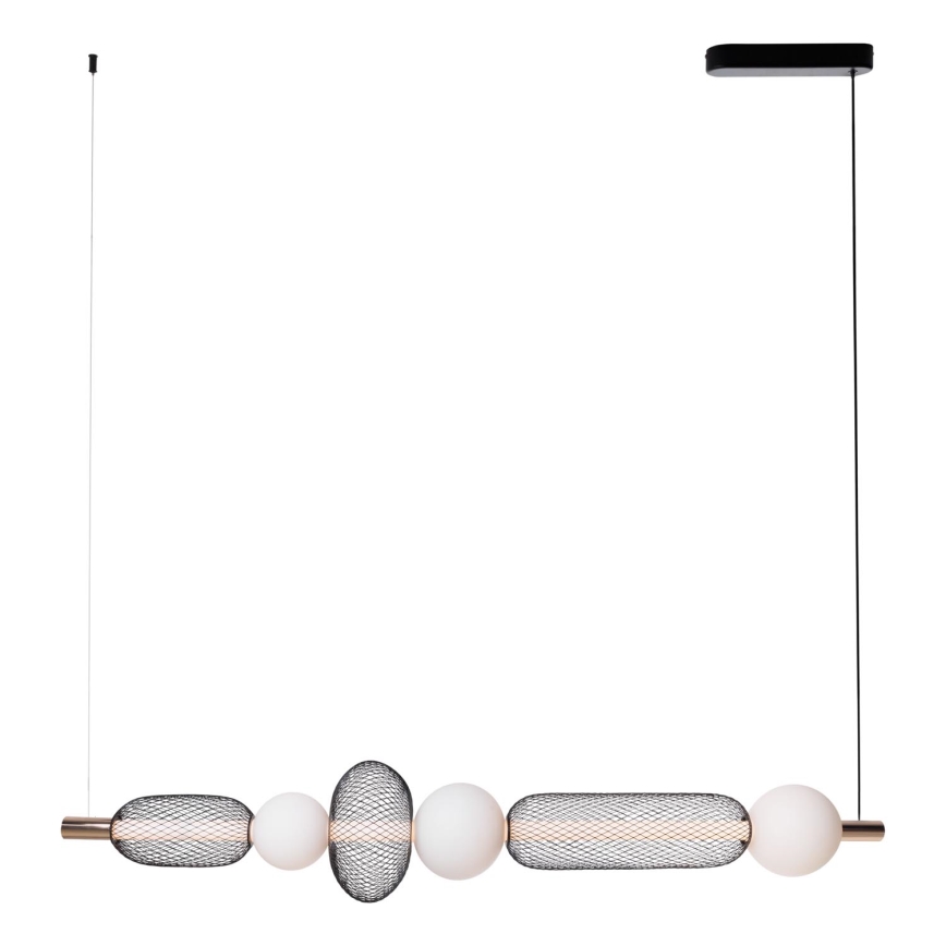 MAXLIGHT P0593 - LED-kattokruunu johdossa BORA LED/29W/230V valkoinen/musta