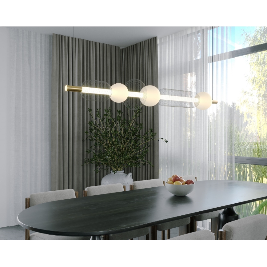 MAXLIGHT P0593 - LED-kattokruunu johdossa BORA LED/29W/230V valkoinen/musta