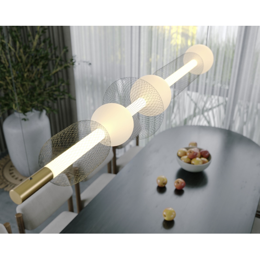 MAXLIGHT P0593 - LED-kattokruunu johdossa BORA LED/29W/230V valkoinen/musta