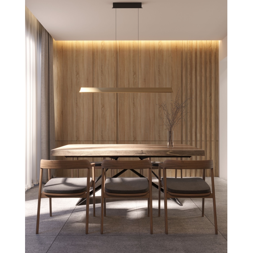 MAXLIGHT P0594 - Himmennettävä LED-kattokruunu johdossa JO-JO LED/38W/230V 2700/4500/5500K messinki