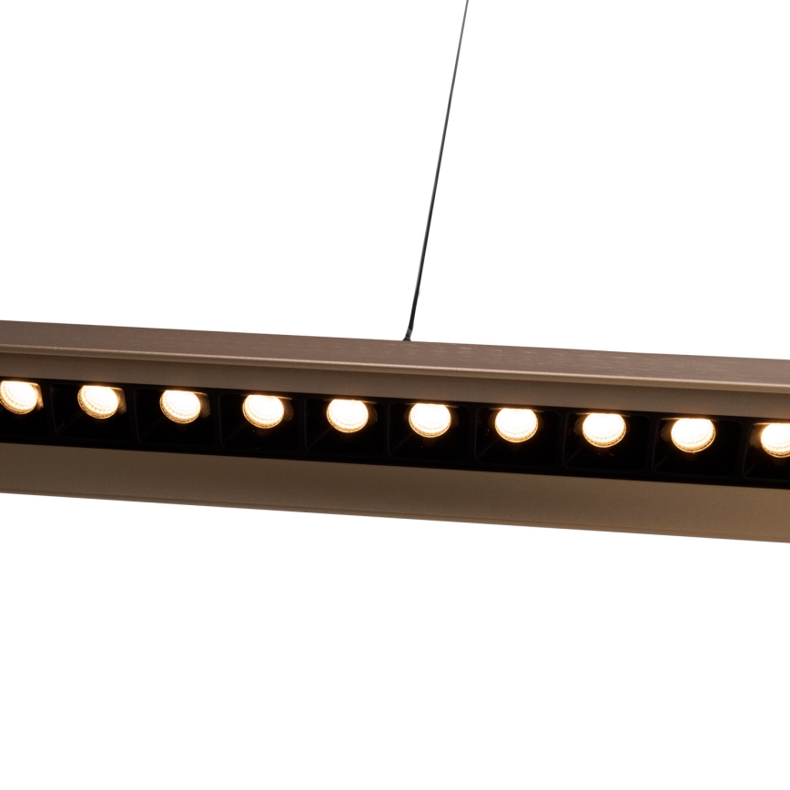 MAXLIGHT P0594 - Himmennettävä LED-kattokruunu johdossa JO-JO LED/38W/230V 2700/4500/5500K messinki