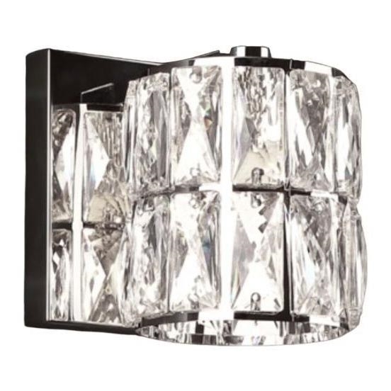MAXLIGHT W0205 - Seinävalaisin DIAMANTE 1xG9/42W/230V kiiltävä kromi