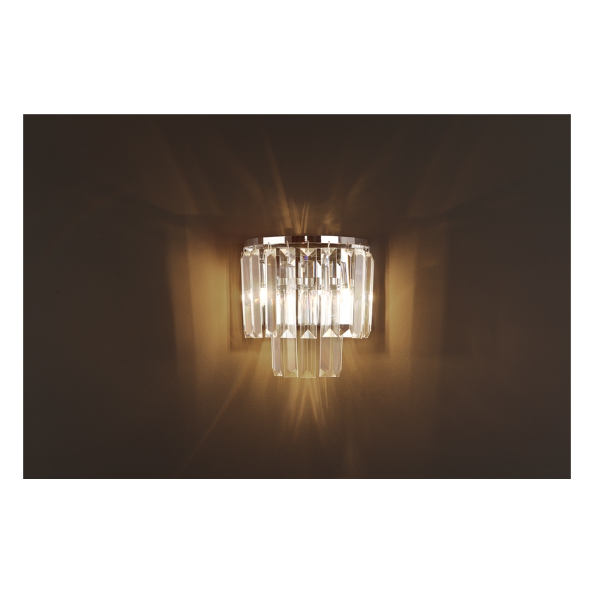 MAXLIGHT W0209 - Seinävalaisin MONACO 2xG9/40W/230V kiiltävä kromi
