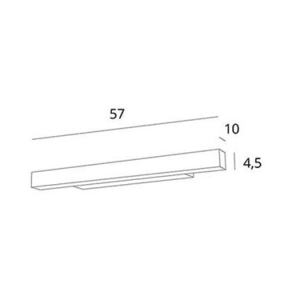 MAXLIGHT W0263 - LED Himmennettävä kylpyhuoneen peilivalaisin LINEAR LED/18W/230V 57 cm IP44 valkoinen