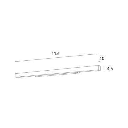 MAXLIGHT W0265 - LED Himmennettävä kylpyhuoneen peilivalaisin LINEAR LED/36W/230V 113,5 cm IP44 valkoinen