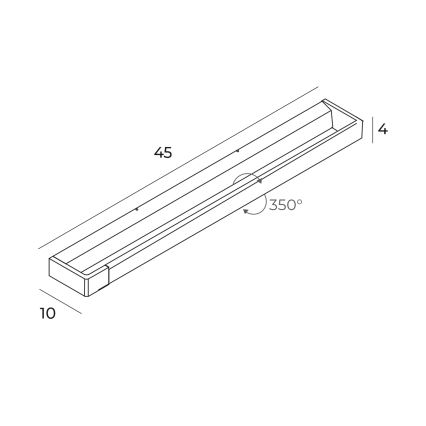 MAXLIGHT W0306 - LED-seinävalaisin kylpyhuoneeseen FLINK LED/12W/230V 45 cm IP44 valkoinen