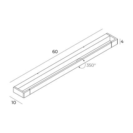 MAXLIGHT W0308 - LED-seinävalaisin kylpyhuoneeseen FLINK LED/18W/230V 60 cm IP44 valkoinen