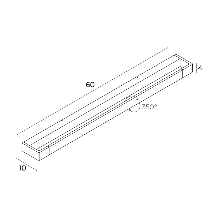 MAXLIGHT W0308 - LED-seinävalaisin kylpyhuoneeseen FLINK LED/18W/230V 60 cm IP44 valkoinen