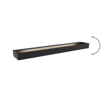 MAXLIGHT W0309 - LED-seinävalaisin kylpyhuoneeseen FLINK LED/18W/230V 60 cm IP44 musta