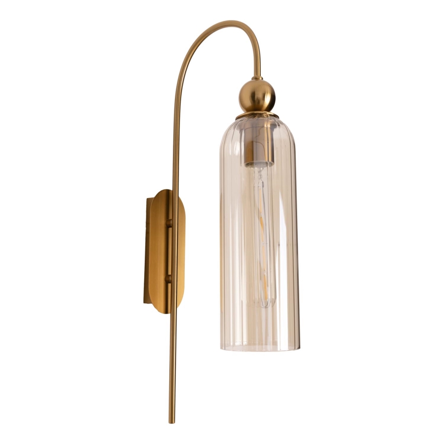 MAXLIGHT W0332 - Seinävalaisin CAMPANILA 1xE27/40W/230V messinki/beige