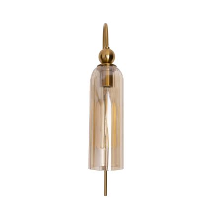 MAXLIGHT W0332 - Seinävalaisin CAMPANILA 1xE27/40W/230V messinki/beige
