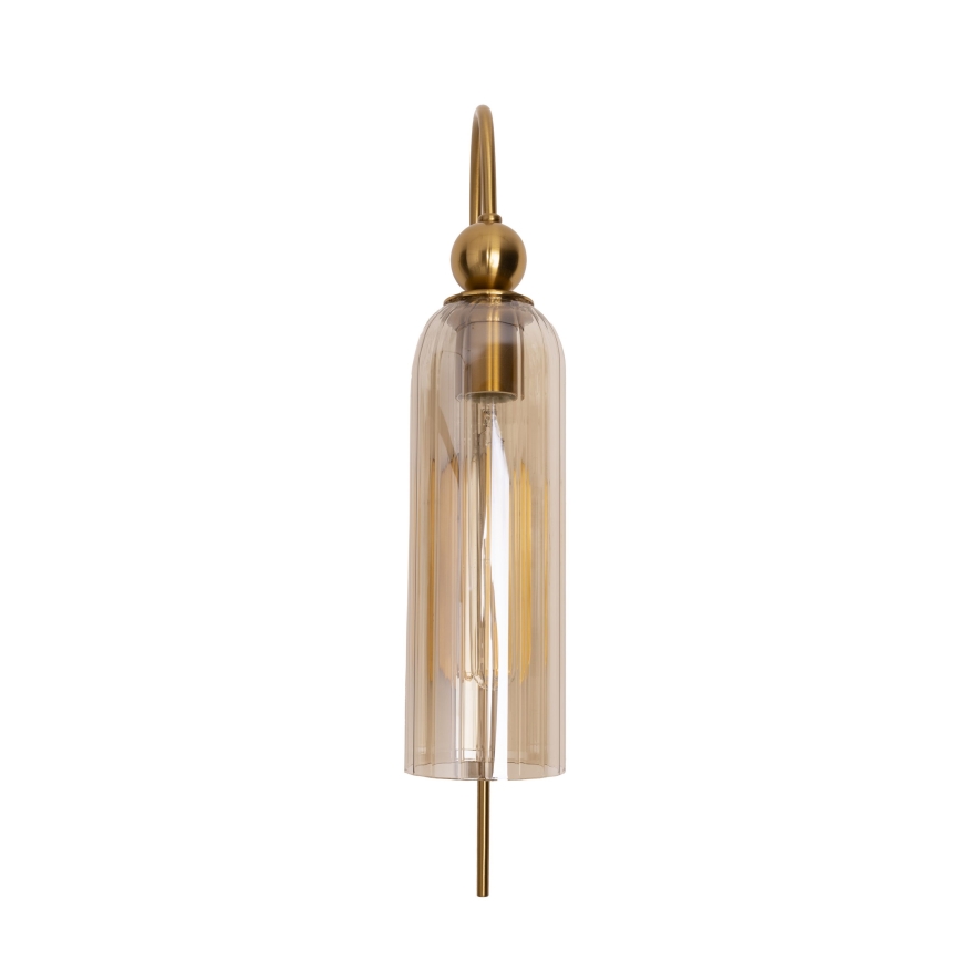 MAXLIGHT W0332 - Seinävalaisin CAMPANILA 1xE27/40W/230V messinki/beige