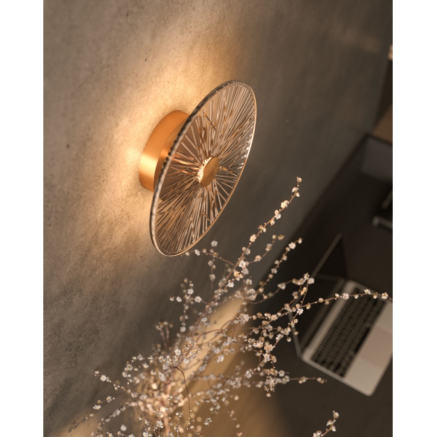 MAXLIGHT W0356 - LED-seinävalaisin ALLURE LED/5W/230V halkaisija 28 cm kulta/läpinäkyvä
