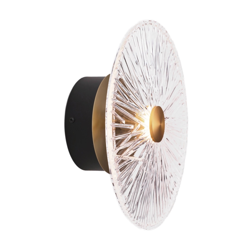 MAXLIGHT W0356 - LED-seinävalaisin ALLURE LED/5W/230V halkaisija 28 cm kulta/läpinäkyvä