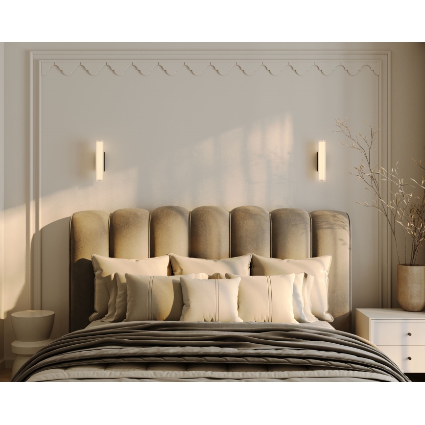 MAXLIGHT W0363 - LED-seinävalaisin kylpyhuoneeseen FAYETTE LED/6W/230V 31 cm IP44 musta