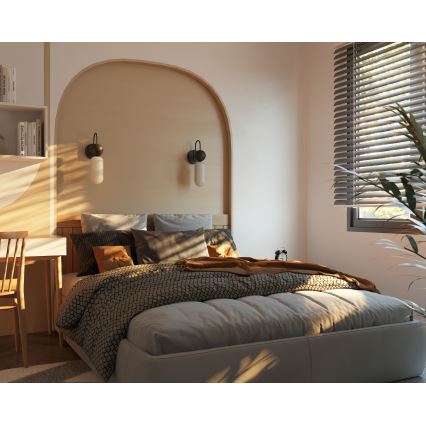 MAXLIGHT W0381 - Seinävalaisin ROMA 1xG9/12W/230V musta