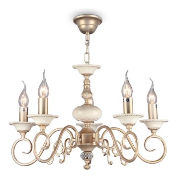 Maytoni ARM337-05-R - Kattokruunu ketjussa PERLA 5xE14/60W/230V
