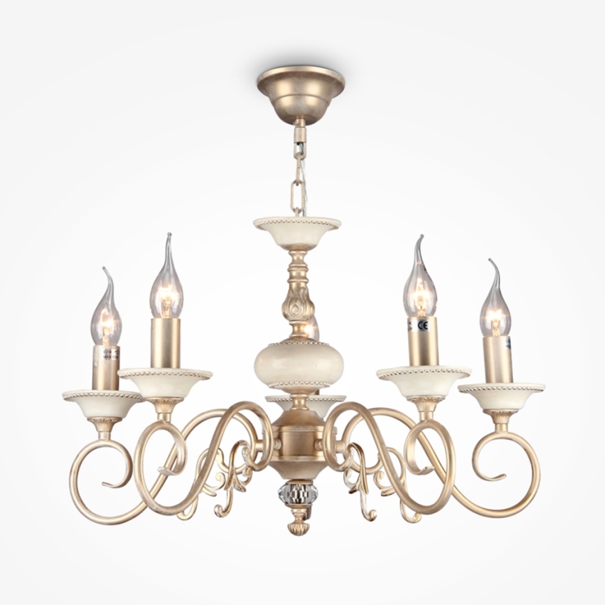 Maytoni ARM337-05-R - Kattokruunu ketjussa PERLA 5xE14/60W/230V