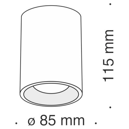 Maytoni C012CL-01B - Kohdevalo SLIM 1xGU10/50W/230V musta
