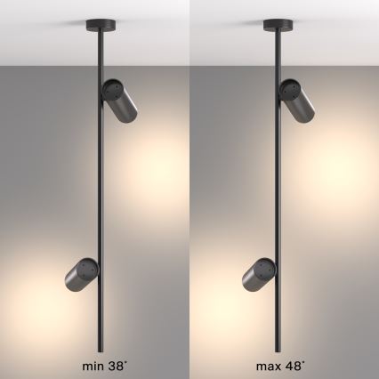 Maytoni C021CL-02B - Riippukattokruunu ELTI 2xGU10/50W/230V musta