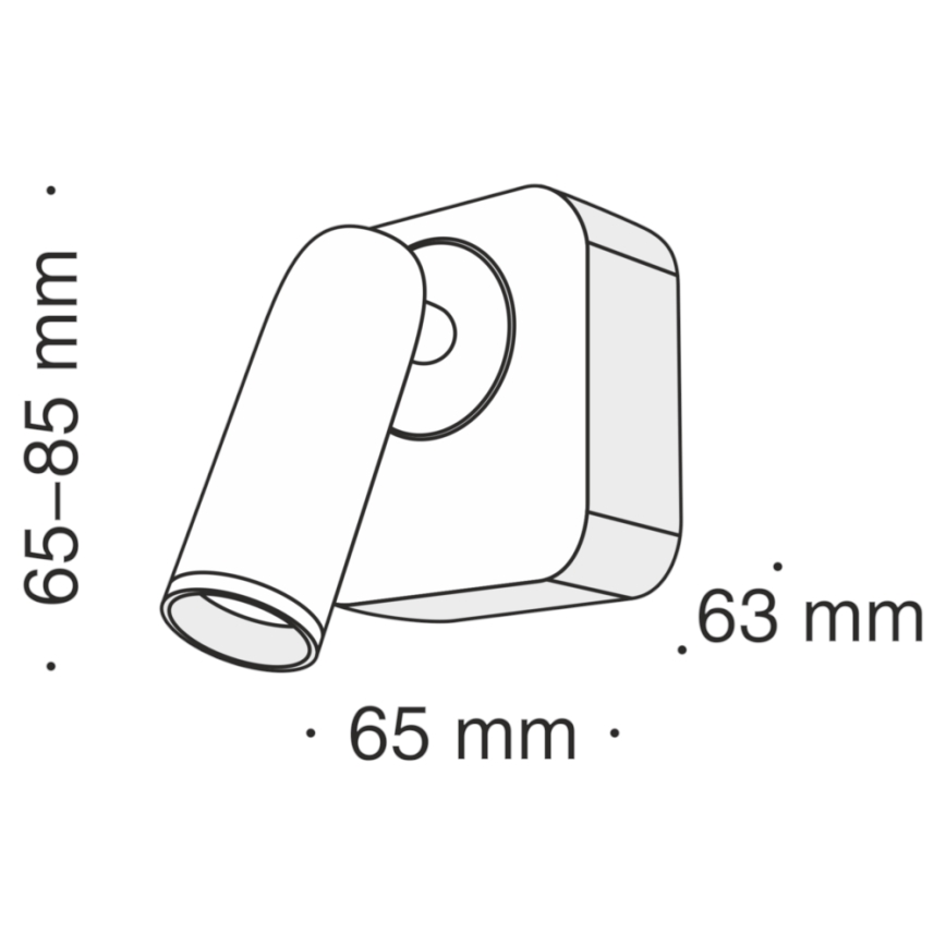 Maytoni C039WL-L3W3K - LED-seinävalaisin MIRAX LED/3W/230V musta