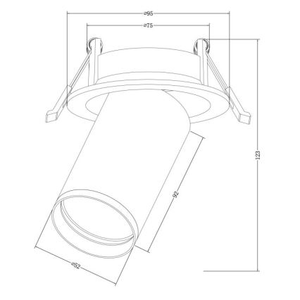 Maytoni C048CL-U-1WS - Upotettu kohdevalo FOCUS 1xGU10/10W/230V kiiltävä kromi