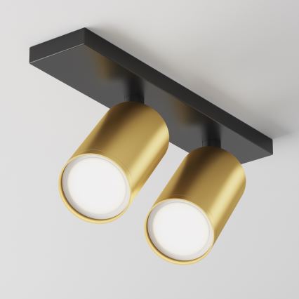 Maytoni C051CL-U-02BMG - Kohdevalo FOCUS 2xGU10/10W/230V kulta/musta