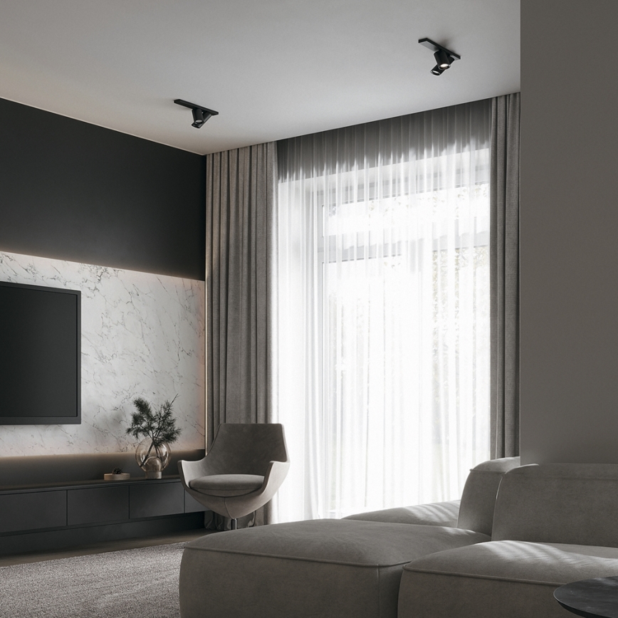 Maytoni C051CL-U-2B - Kohdevalo FOCUS 2xGU10/10W/230V musta